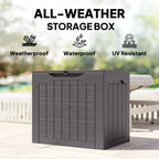 93L Plastic Outdoor Garden Storage Container with Handles, Waterproof