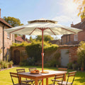2.7 m Garden Parasol with Double Top and Crank System