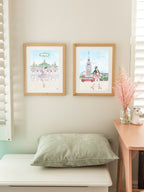 The lady on rollers and Big Ben, personalised