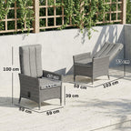 105°-150° Reclining Rattan Chair