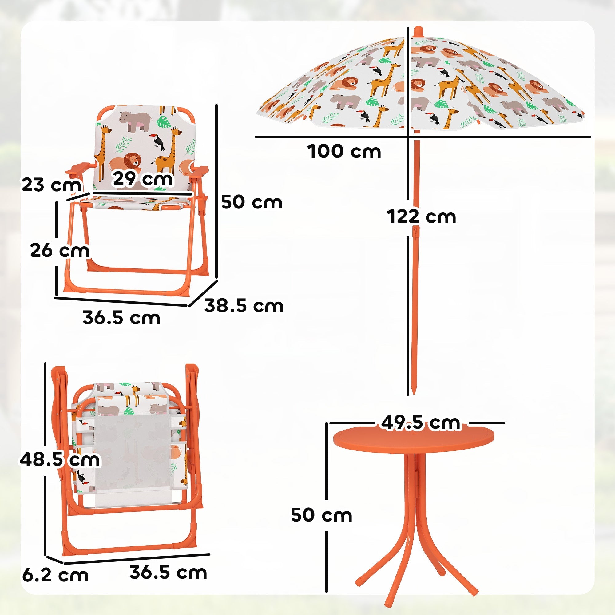 Kids Patio Set, Children Table and Chair Set