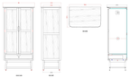 Norway Dark Walnut Wardrobe - 180cm