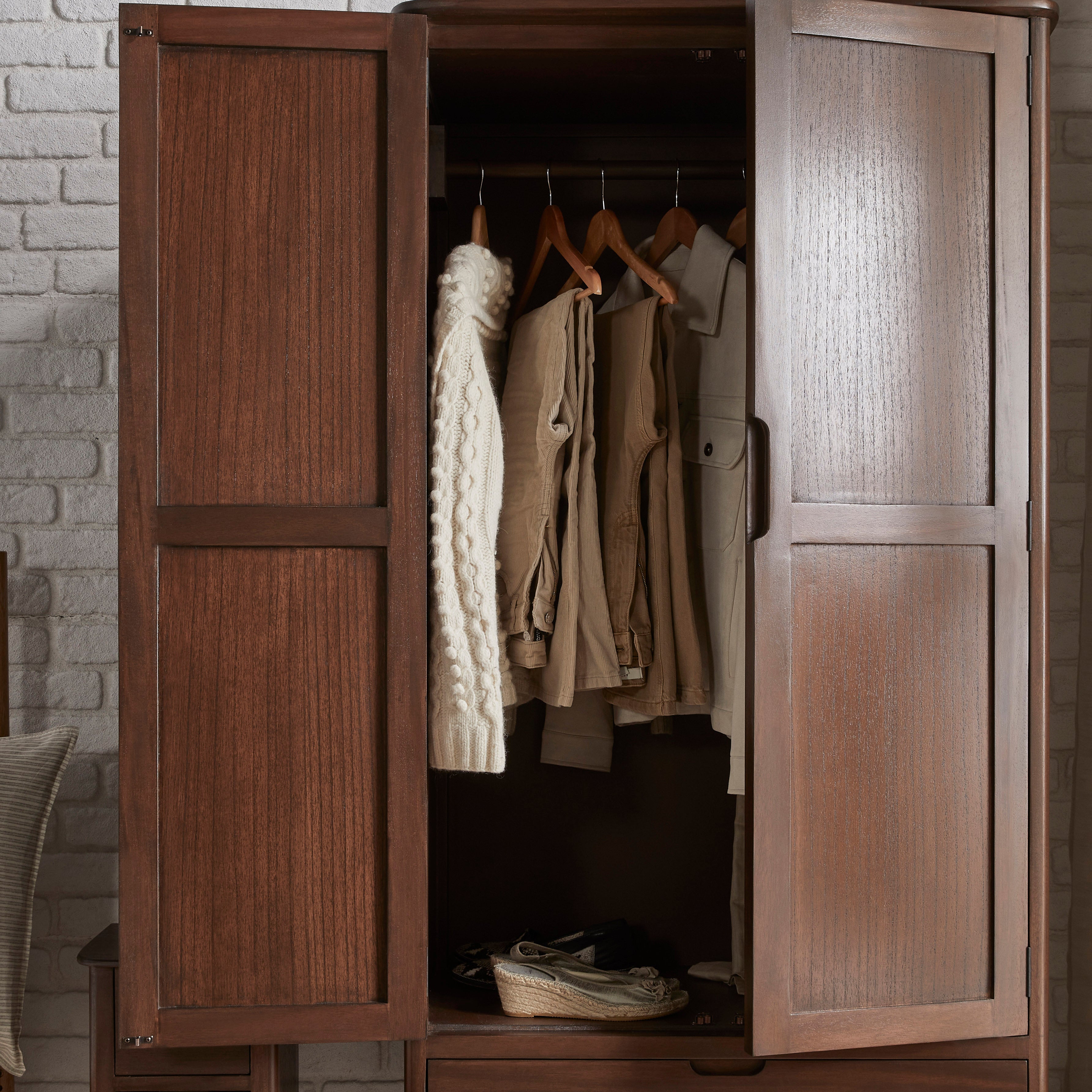 Norway Dark Walnut Wardrobe - 180cm