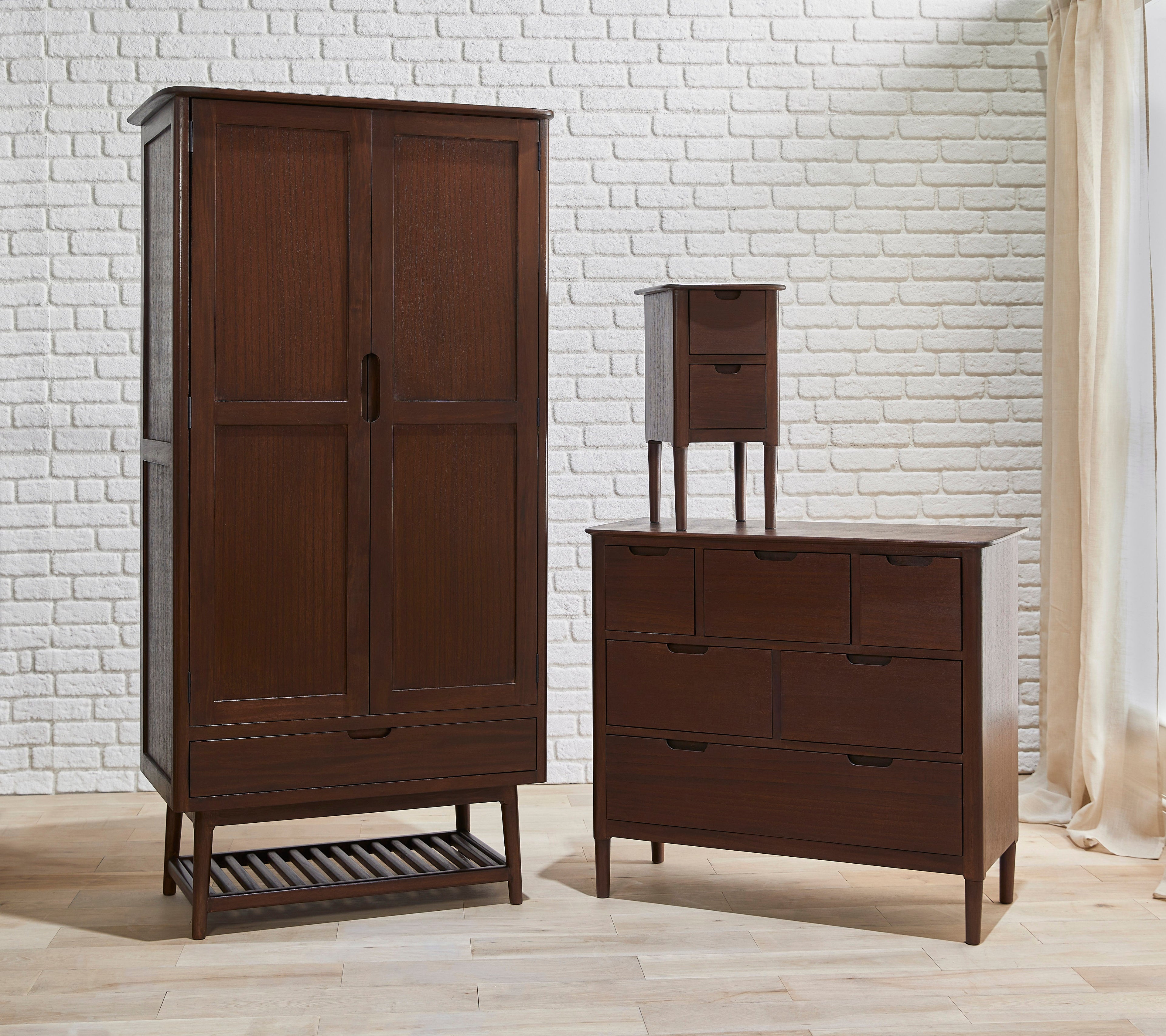 Norway Dark Walnut Wardrobe - 180cm