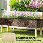 2-Tier Stepped Garden Bed with Trellis for Climbing Plants