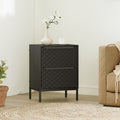 Chest of Drawers, Dresser with 2 Fabric Drawers - Black