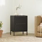 Chest of Drawers, Dresser with 2 Fabric Drawers - Black