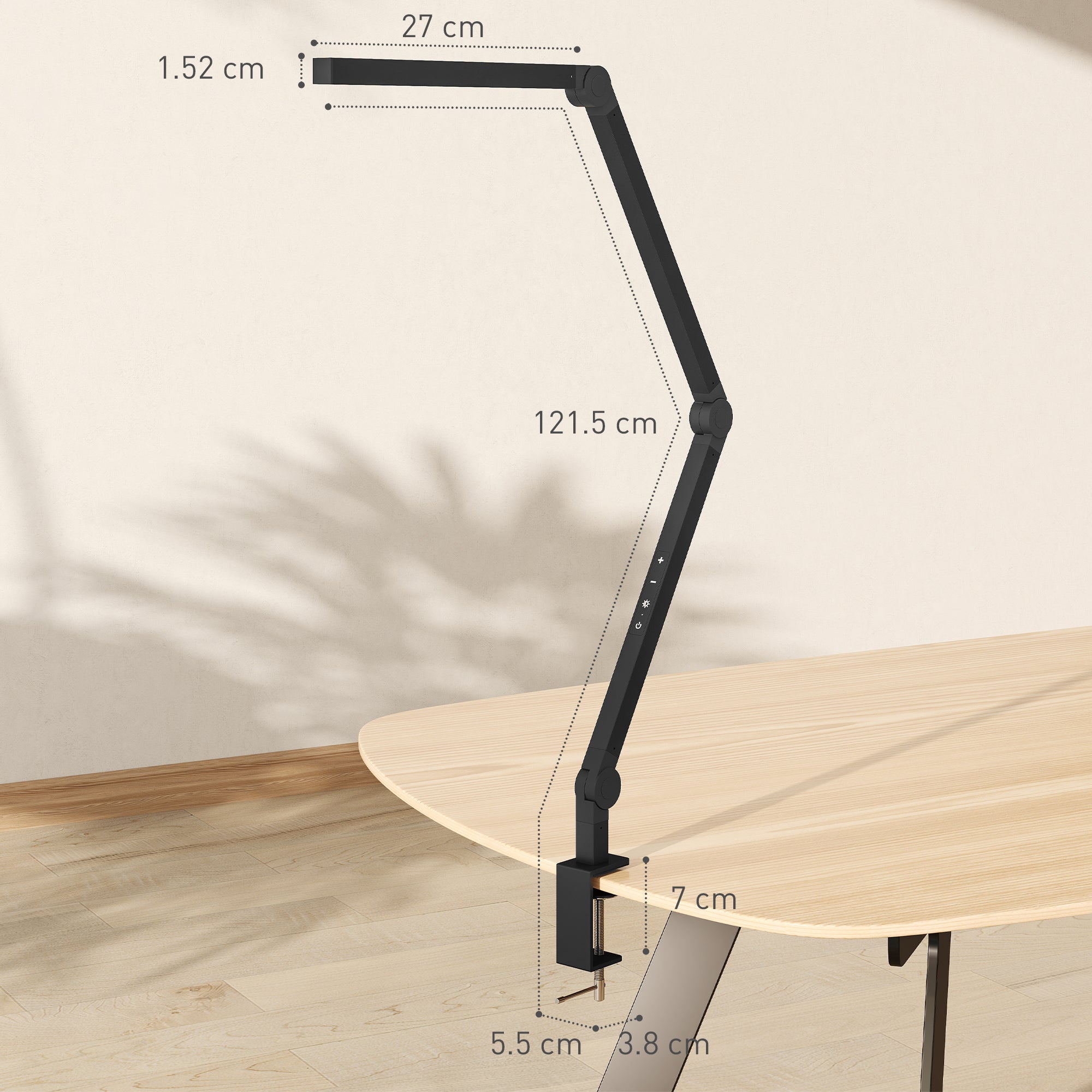 Adjustable Dimmable LED Desk Lamp with 2 Colour Modes & 5 Brightness Levels