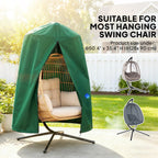 190 x 128cm Hanging Egg Chair Furniture Cover - Green