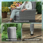 105°-150° Reclining Rattan Chair