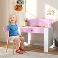Kids Desk and Chair Set with Drawer, 3-8 years old