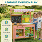 Kids Wooden Play Kitchen, for Age 3-6, Pink