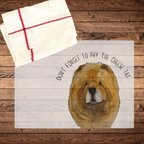 Red Chow Chow 'Cheese Tax' Glass Chopping Board