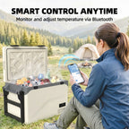 42.5L Compressor Fridge Freezer, Camping Refrigerator with App Control