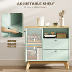 Buffet Cabinet with 2 Drawers, Open Compartment