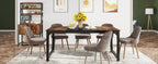 63"x31.5" Dining Table, Industrial Kitchen Table for 6-8 Person