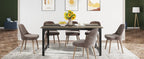 63"x31.5" Dining Table, Industrial Kitchen Table for 6-8 Person