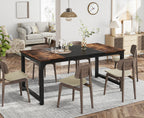 63"x31.5" Dining Table, Industrial Kitchen Table for 6-8 Person