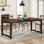 63"x31.5" Dining Table, Industrial Kitchen Table for 6-8 Person