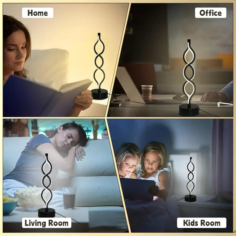 Modern Twist LED Table Lamp – Dimmable Ambient Light