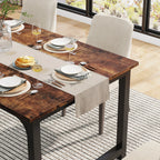 63"x31.5" Dining Table, Industrial Kitchen Table for 6-8 Person