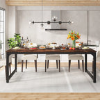 63"x31.5" Dining Table, Industrial Kitchen Table for 6-8 Person