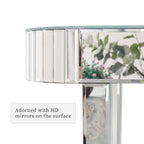 Ultra Long Silver Mirrored Entry Console Table, Vanity Table
