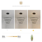 Modern 3 Ring Round Hanging LED Pendant Light