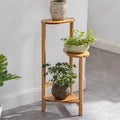 3 Tier Bamboo Corner Plant Stand - Indoor
