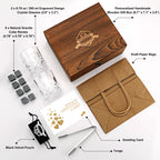 Whiskey Stones & Glasses Set, Granite Ice Cube For Whisky