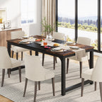 63"x31.5" Dining Table, Industrial Kitchen Table for 6-8 Person