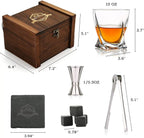 Whiskey Stones & Glasses Set, Granite Ice Cube For Whisky