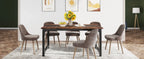 63"x31.5" Dining Table, Industrial Kitchen Table for 6-8 Person