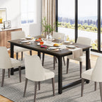 63"x31.5" Dining Table, Industrial Kitchen Table for 6-8 Person