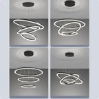 Modern 3 Ring Round Hanging LED Pendant Light