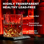 Whiskey Stones & Glasses Set, Granite Ice Cube For Whisky