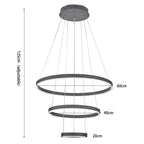 Modern 3 Ring Round Hanging LED Pendant Light