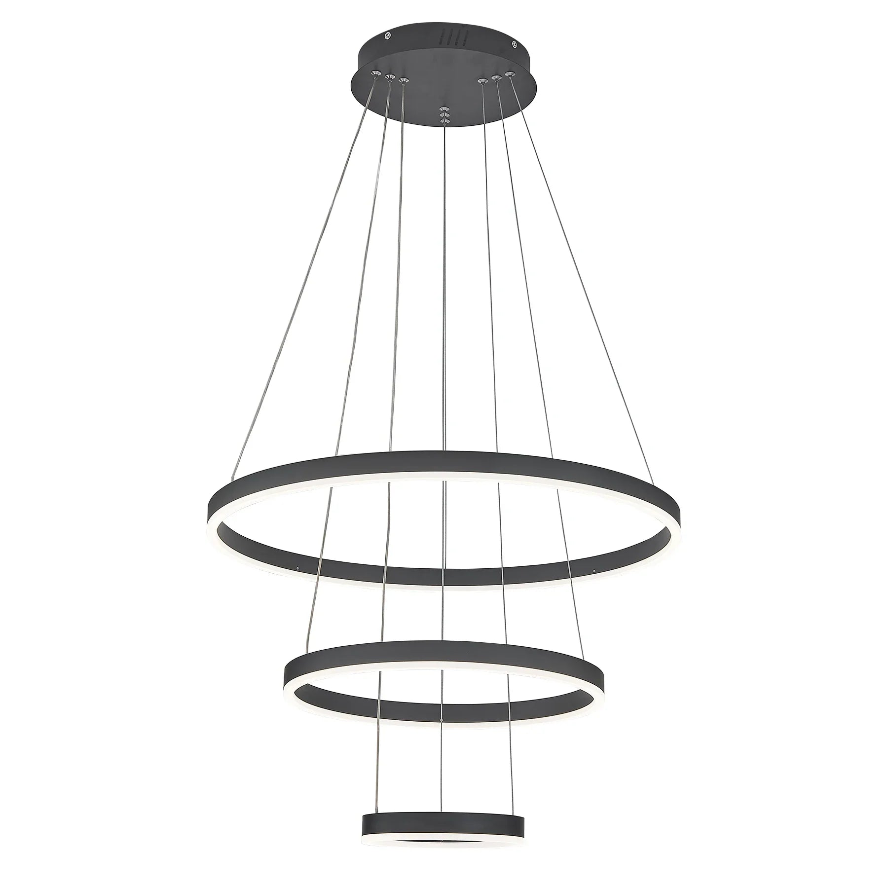 Modern 3 Ring Round Hanging LED Pendant Light