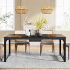 63"x31.5" Dining Table, Industrial Kitchen Table for 6-8 Person