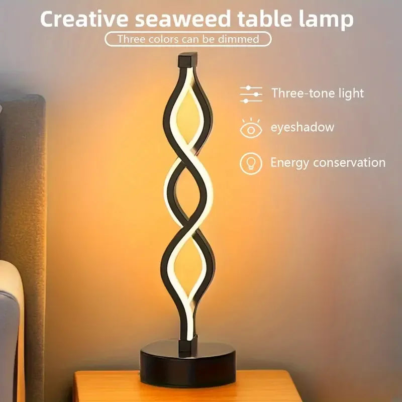 Modern Twist LED Table Lamp – Dimmable Ambient Light