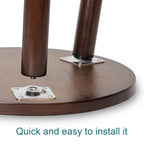 Small Round End Table Wood, 3-Legs Stool