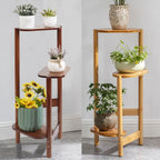 3 Tier Bamboo Corner Plant Stand - Indoor