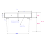 Walnut 3-in-1 Console Table, Dressing Table & Desk - 90cm