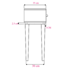 Walnut 3-in-1 Console Table, Dressing Table & Desk - 90cm