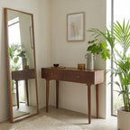 Walnut 3-in-1 Console Table, Dressing Table & Desk - 90cm