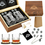 Whiskey Stones & Glasses Set, Granite Ice Cube For Whisky