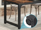 63"x31.5" Dining Table, Industrial Kitchen Table for 6-8 Person