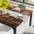 63"x31.5" Dining Table, Industrial Kitchen Table for 6-8 Person