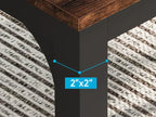63"x31.5" Dining Table, Industrial Kitchen Table for 6-8 Person