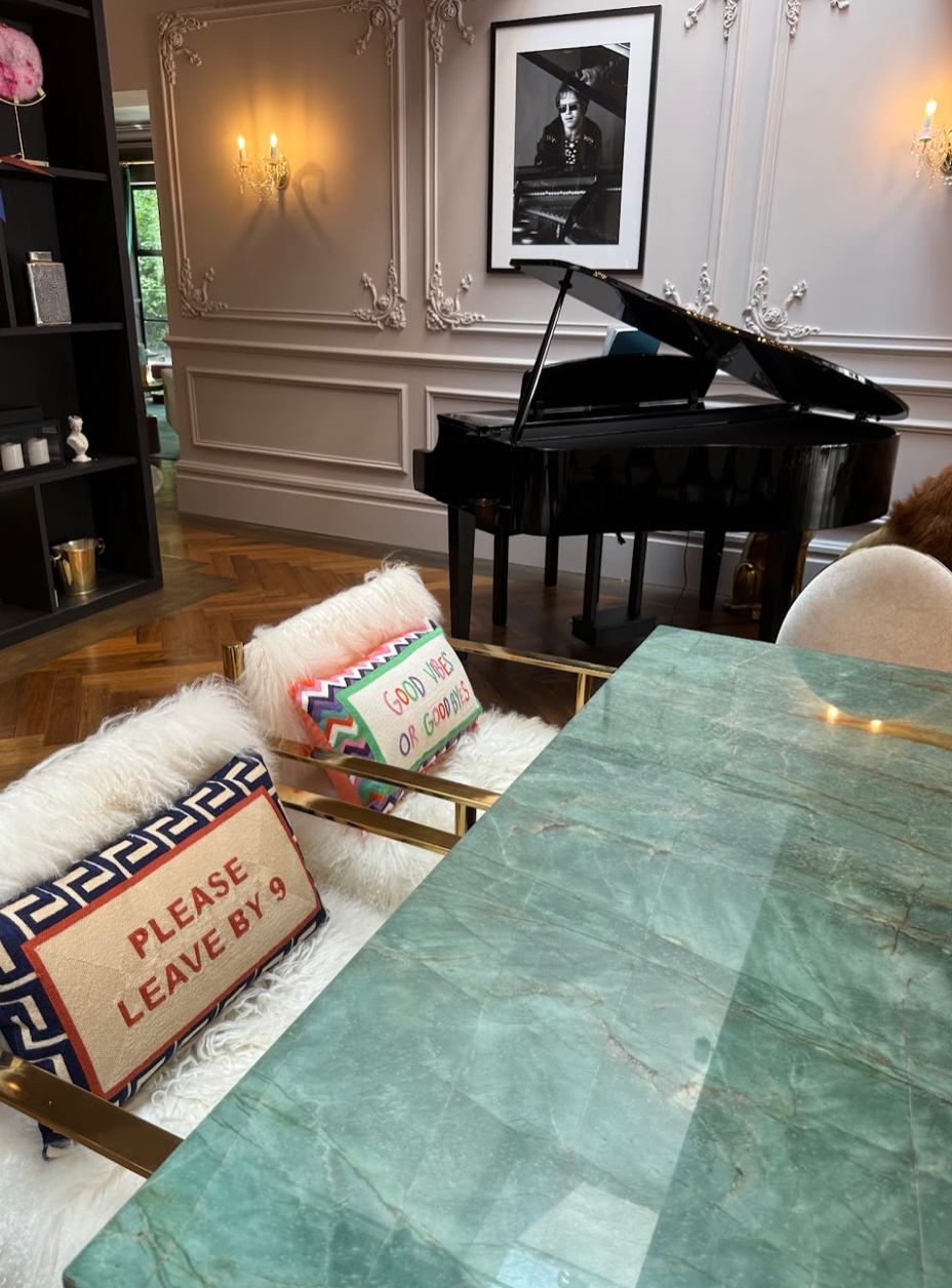 Good Vibes or Good Byes Needlepoint Cushion